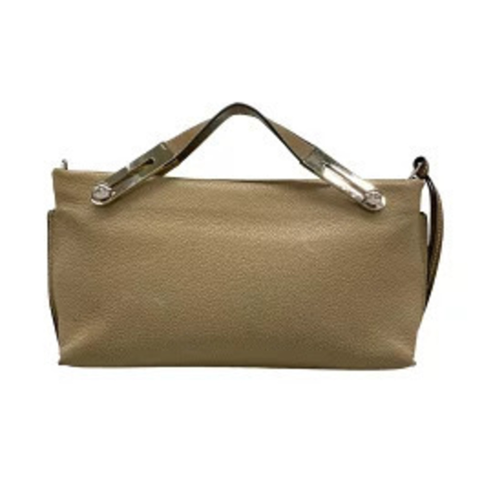 Loewe Leather Handbag Beige Gray Missy Tan Gray